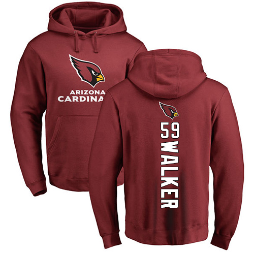 Arizona Cardinals Men Maroon Joe Walker Backer NFL Football #59 Pullover Hoodie Sweatshirts->arizona cardinals->NFL Jersey